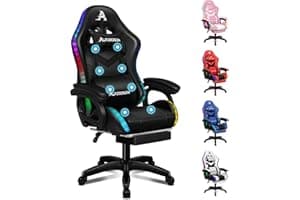 ALFORDSON Silla Gaming con Masaje y LED — sillas gaming nº9 en Amazon España