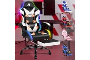 ALFORDSON Silla Gaming con Masajeador y Luces LE — sillas gaming nº8 en Amazon España