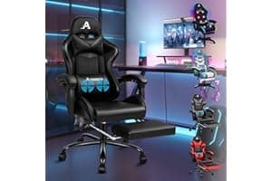ALFORDSON Silla Gaming para Escritorio con Masaj — mejor sillas gaming nº2 en Amazon España