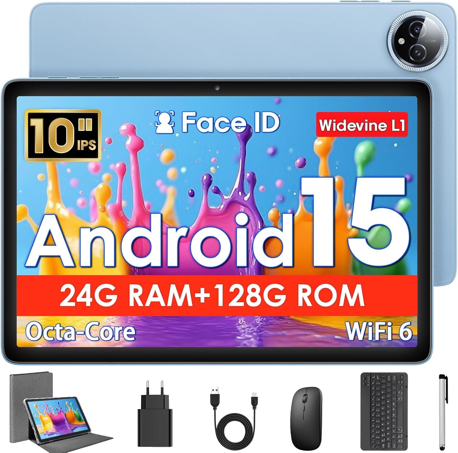 Tablet Android 15 10" 24GB
