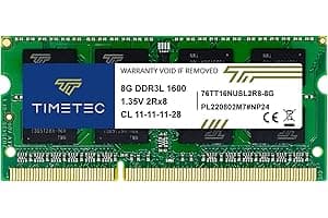 Timetec 8GB DDR3L 1600MHz PC3L-12800 No ECC Sin — mejor memorias ram más vendido en Amazon España