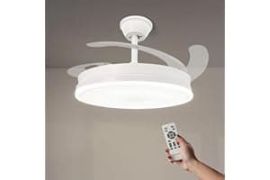 M mimotec - White Olga Ventilador de Techo LED 6